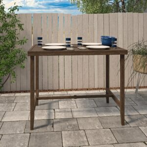 COSCO Outdoor Furniture, Patio Bar Table, Steel, Dark Brown