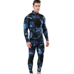 MYLEDI Neoprene 3mm Scuba Diving Suit One Piece Mens Spearfishing Full Body Spearfishing Wetsuit (MY044, XXL)