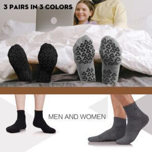 Ozaiic Non Slip Socks Grip for Yoga Home Workout Pure Barre, Pilates, Hospital, Ideal Cushion Socks for Men and Women