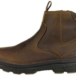 Skechers Mens Resment-korver Chelsea Side Zip Hiking Boot, Dark Brown, 6.5 Extra Wide US