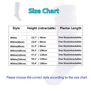 Stageya Loose Socks Japanese Student Girl's Socks White Leg Warmer Bubble Slouch Socks 23.6 Inches