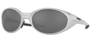 oakley men's oo9438 eyejacket redux rectangular sunglasses, silver/prizm black polarized, 58 mm