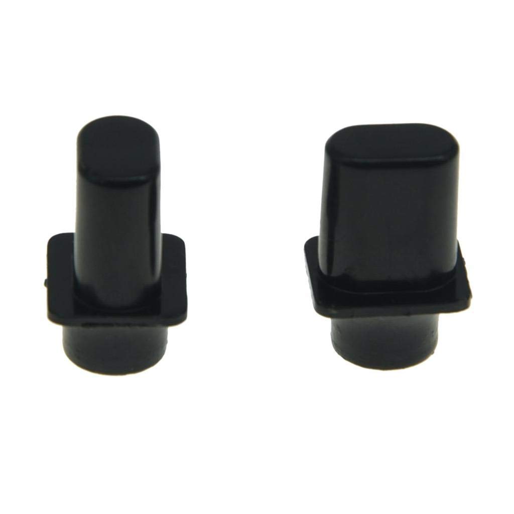 KAISH Pack of 2 Black Vintage Top Hat Switch Tip 3 Way or 4 Way Pickup Selector Switch Knobs for USA Tele/Telecaster