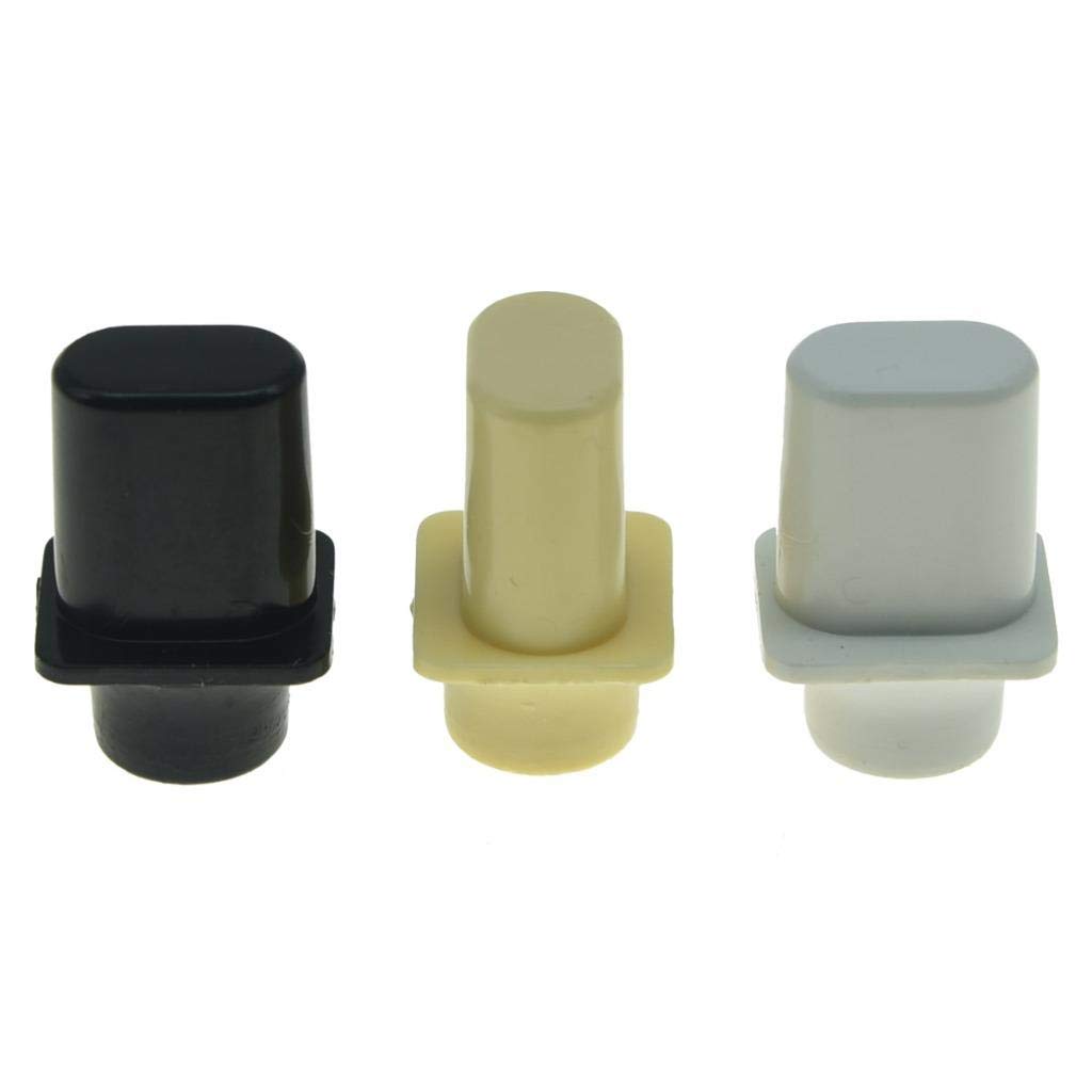 KAISH Pack of 2 Black Vintage Top Hat Switch Tip 3 Way or 4 Way Pickup Selector Switch Knobs for USA Tele/Telecaster