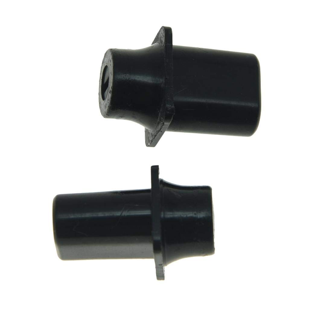 KAISH Pack of 2 Black Vintage Top Hat Switch Tip 3 Way or 4 Way Pickup Selector Switch Knobs for USA Tele/Telecaster