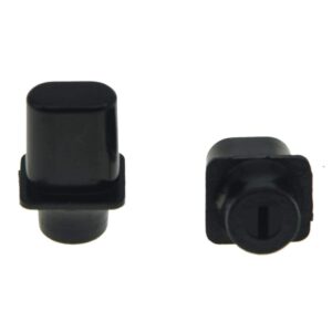 KAISH Pack of 2 Black Vintage Top Hat Switch Tip 3 Way or 4 Way Pickup Selector Switch Knobs for USA Tele/Telecaster