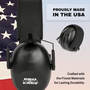 Pro Ears Ultra Gel 25 Noise Reduction Ear Muffs, 25 NRR, Lightweight & Slim w/Aviator Gel Ear Seals for Ultimate Comfort, Ideal for Shooting Ranges, Construction, and Loud Events, 8.8 oz, Made in USA