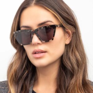 Illesteva Sunglasses Lisbon - White Tortoise/Grey