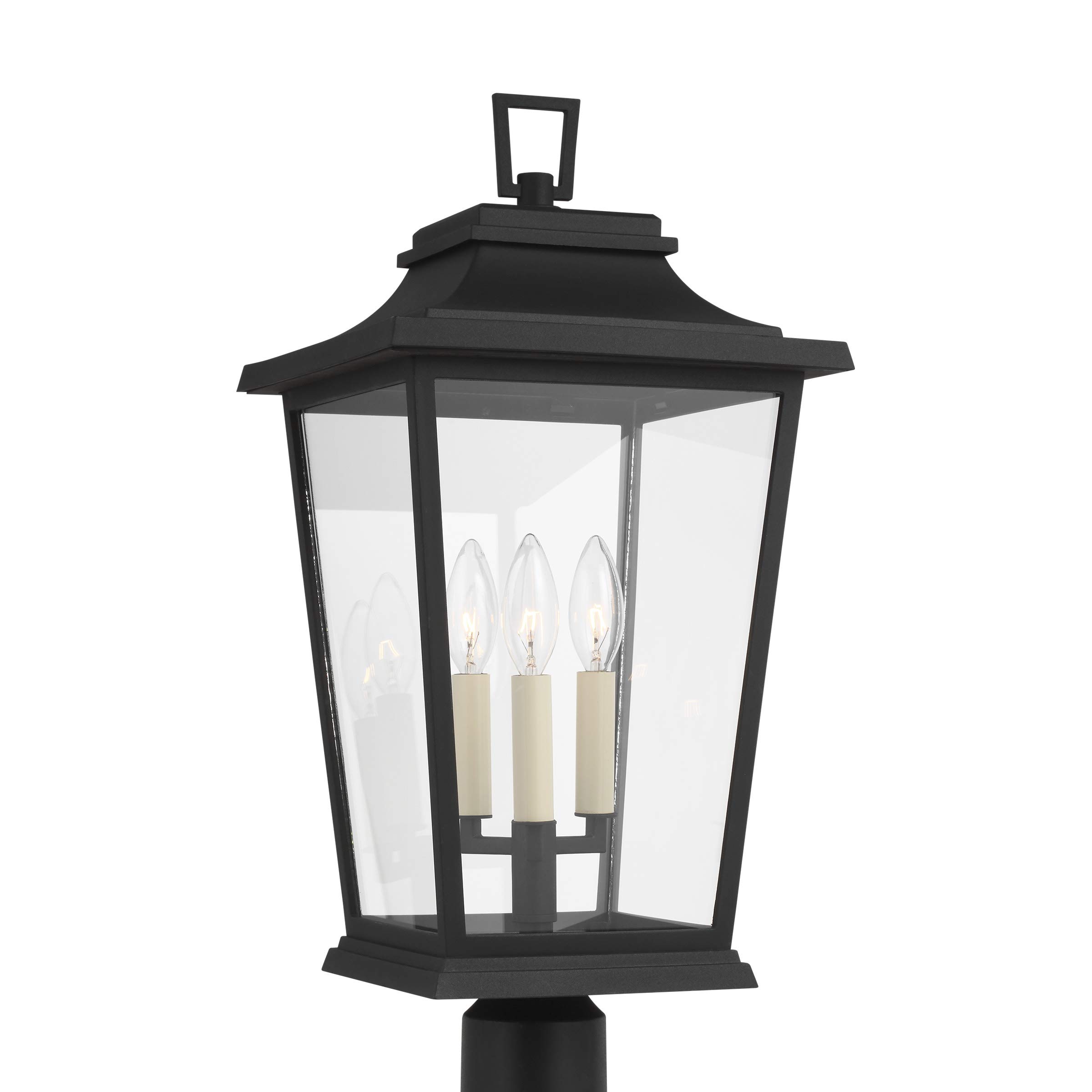 Feiss Generation Lighting-Sean Lavin-3 Light Outdoor Post Lantern in Traditional Style-10.63 Inch Wide by 22.63 Inch Tall