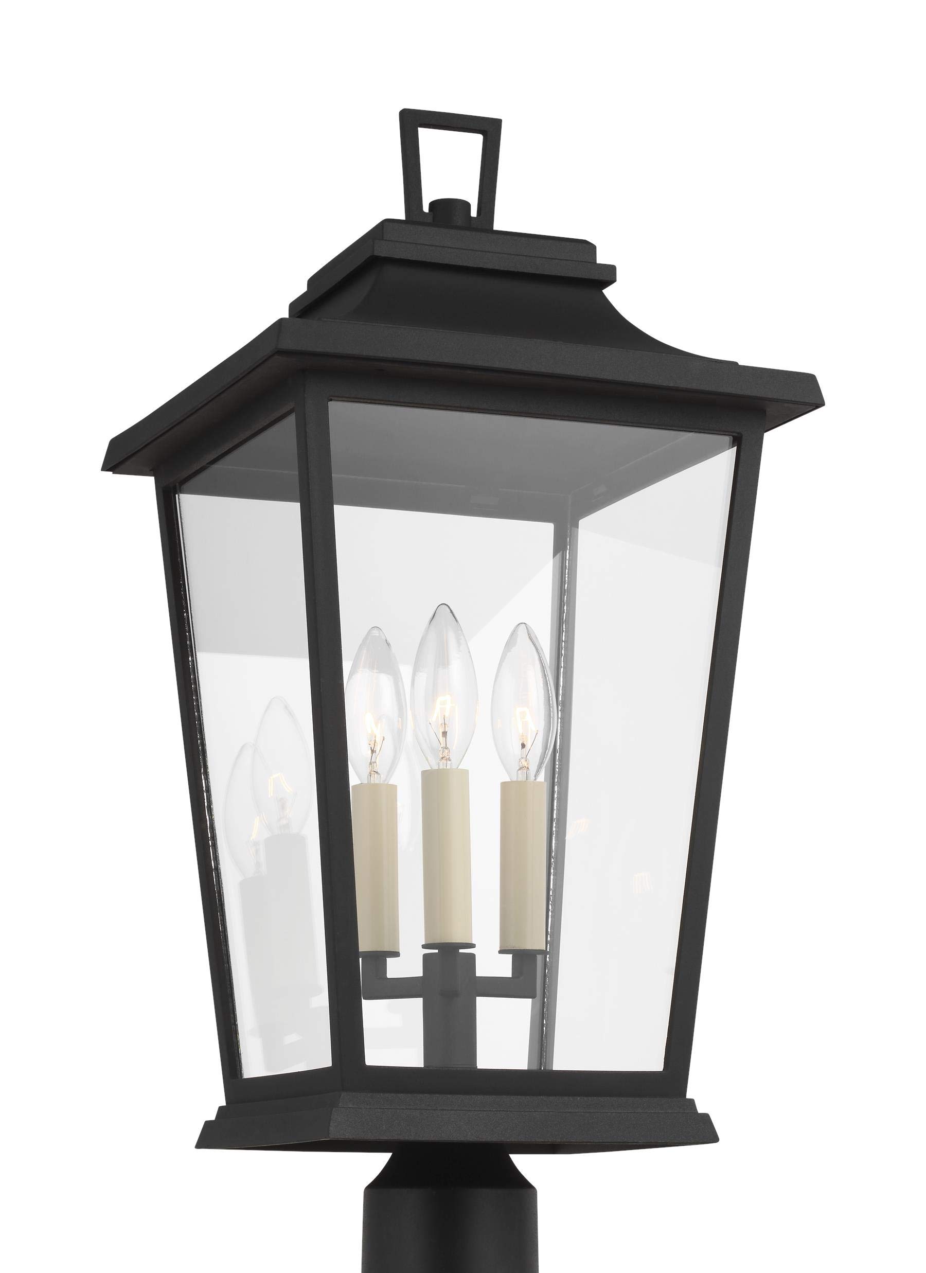 Feiss Generation Lighting-Sean Lavin-3 Light Outdoor Post Lantern in Traditional Style-10.63 Inch Wide by 22.63 Inch Tall