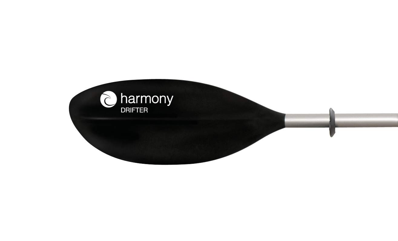 Harmony Gear Drifter Kayak Paddle | 1 Piece Shaft | 60 Degree Offset | Black | 235 cm