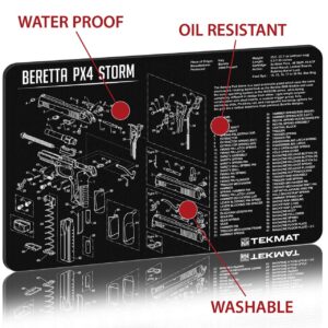 TekMat Beretta PX 4 Storm Gun Cleaning Mat, Black, TEK-R17-BER-PX4, One Size