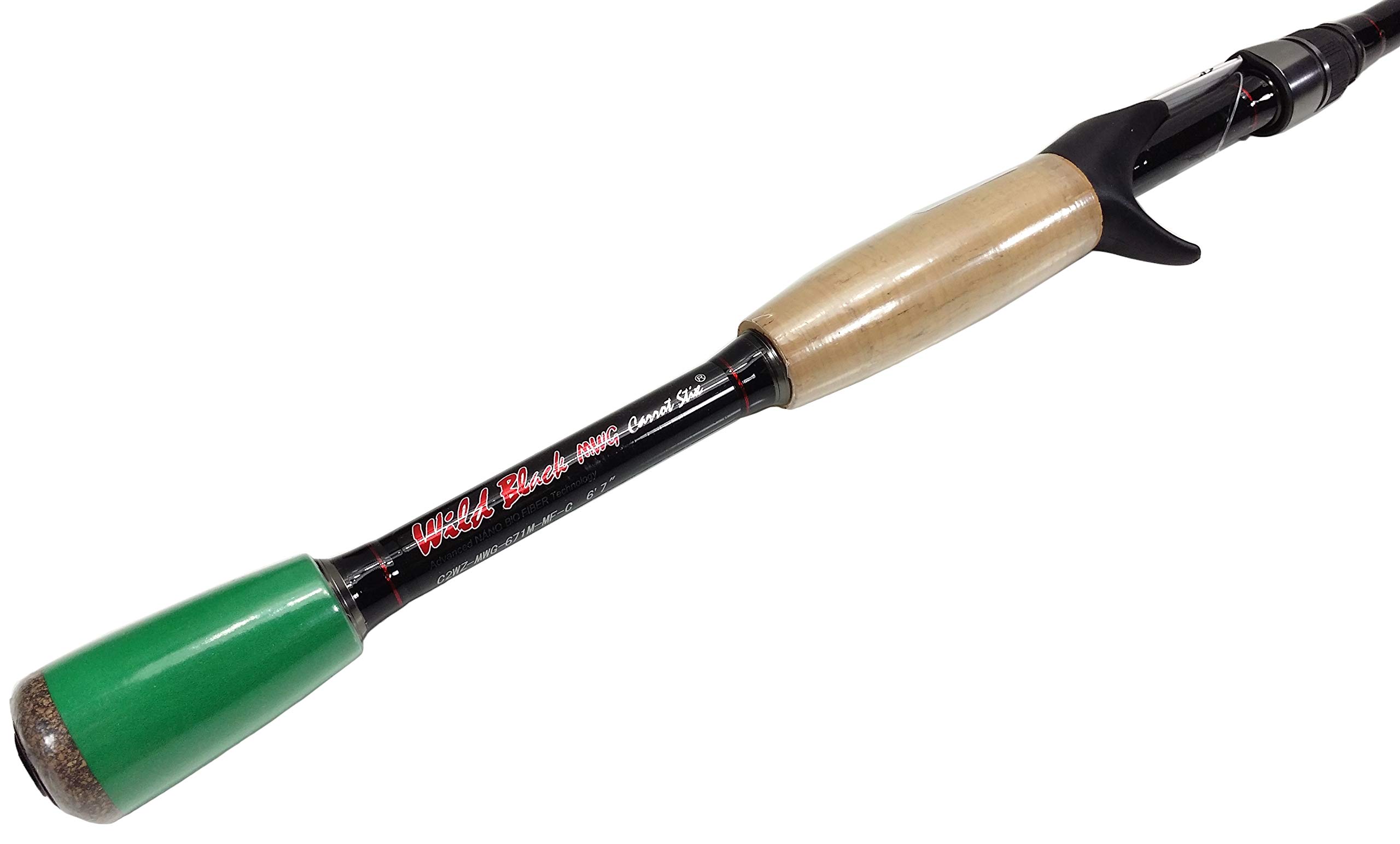 Carrot Stix Casting Fishing Rod Wild Wild Black with Microwave Guides (6'7" Medium)