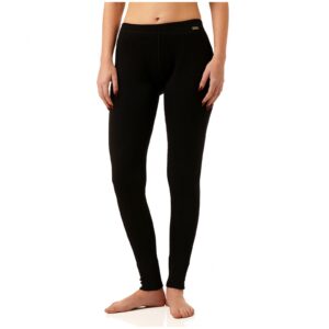 MERIWOOL Womens Base Layer 100% Merino Wool Heavyweight 400g Thermal Pants Leggings for Women Black