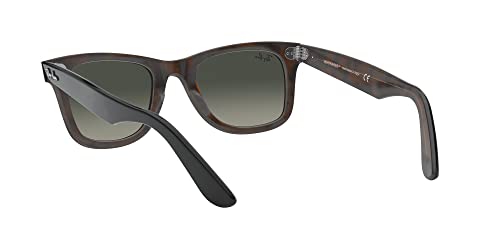 Ray-Ban RB2140 Original Wayfarer Square Sunglasses, Grey On Havana/Light Grey Gradient Dark Grey, 50 mm