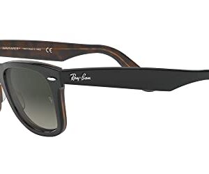 Ray-Ban RB2140 Original Wayfarer Square Sunglasses, Grey On Havana/Light Grey Gradient Dark Grey, 50 mm