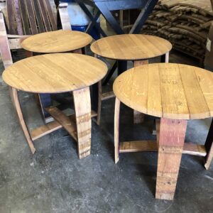 Wine Barrel Side Table