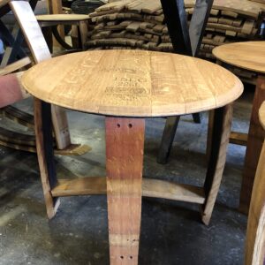 Wine Barrel Side Table