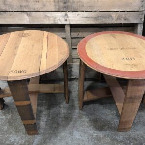 Wine Barrel Side Table