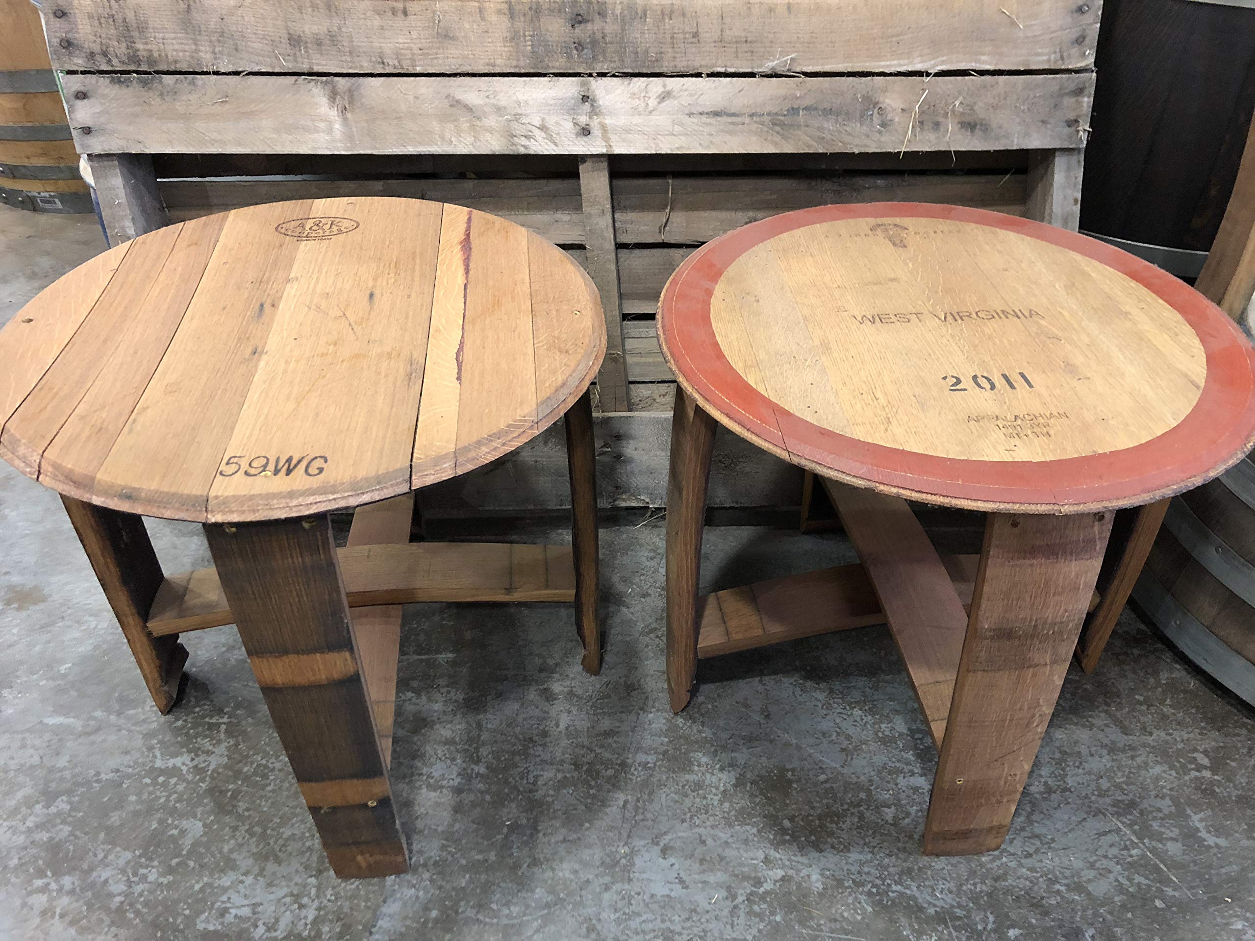 Wine Barrel Side Table