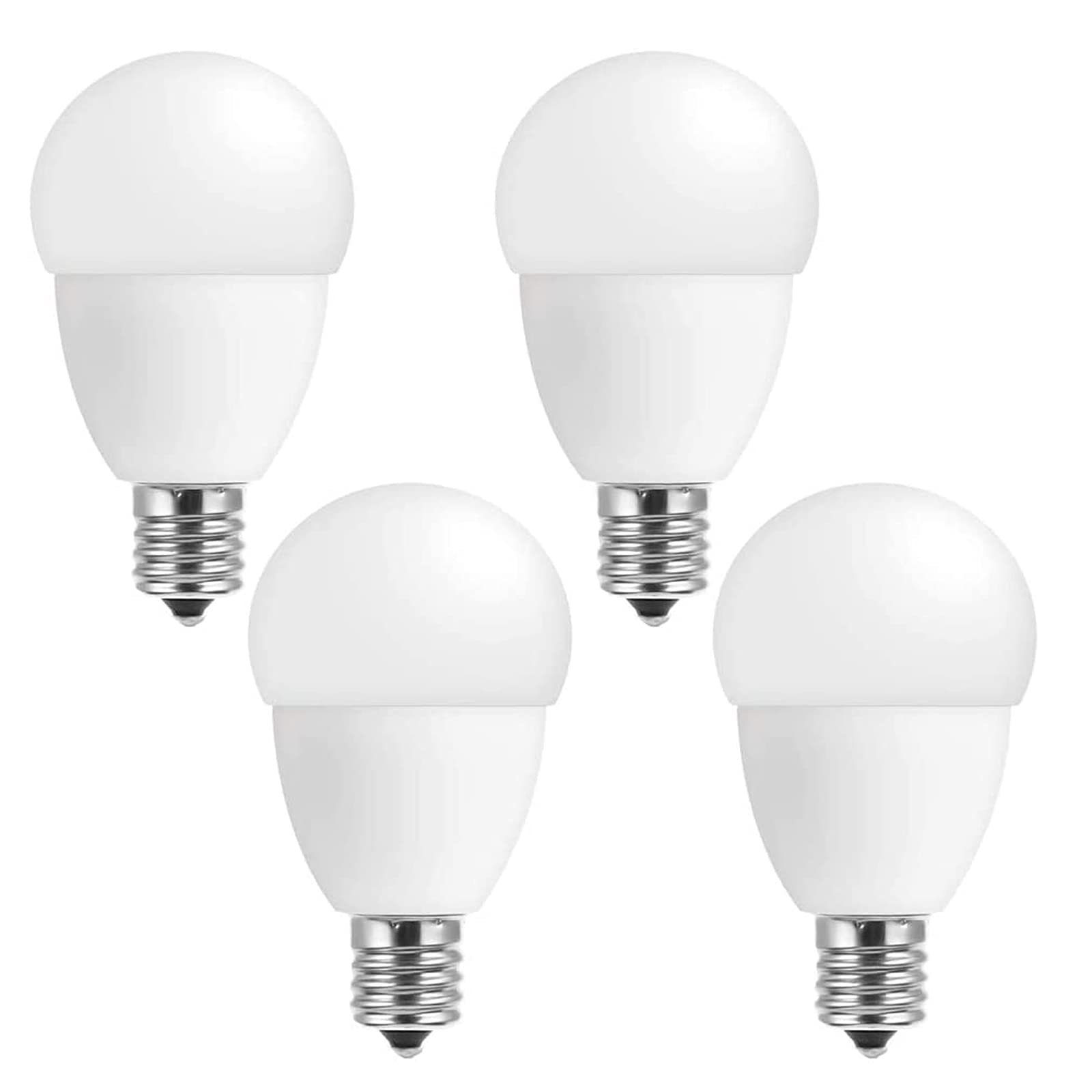 Lxcom Lighting E17 LED Bulb 6W Globe Light Bulbs E17 Intermediate Base 50W Incandescent Bulb Equivalent G14 LED Bulbs Warm White 3000K 600LM for Home Office Restaurant, 4 Pack