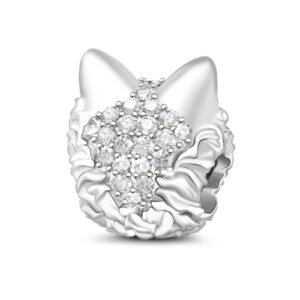 GNOCE Ancient Wolf Charms for Bracelet 925 Sterling Silver Bead Animal Wolf head Charms For Women Mother's Day Men