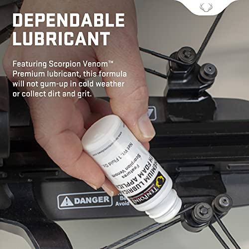 TenPoint Premium Lubricant with Foam Applicator - for Cocking Device Cords, Strings, Cables, Barrels & The Trigger Mechanism - Silicon Based, Contains Scorpion Venom