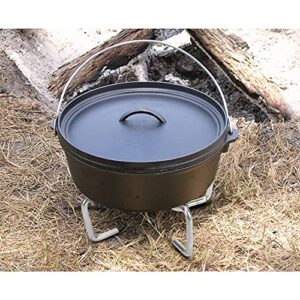 Stanbroil 8" Stainless Steel Folding Dutch Oven Lid Stand for Campfire Cooking, 4-in-1 Folding Pot Stand Camp Dutch Oven Tool