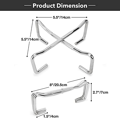 Stanbroil 8" Stainless Steel Folding Dutch Oven Lid Stand for Campfire Cooking, 4-in-1 Folding Pot Stand Camp Dutch Oven Tool