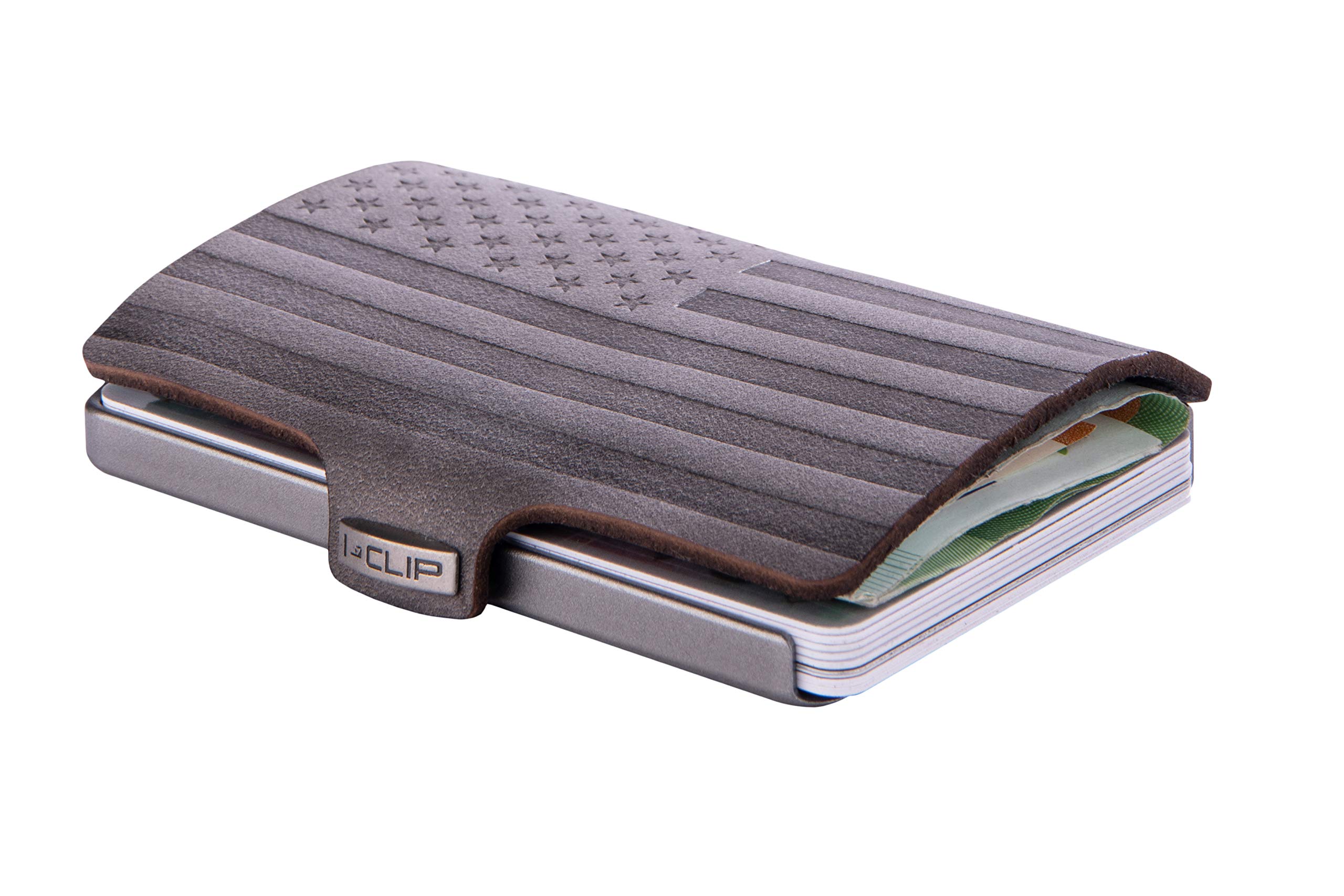 I-CLIP Original Silver Merica Urban Grey, wallet, money bag, purse, credit card case, credit card holder