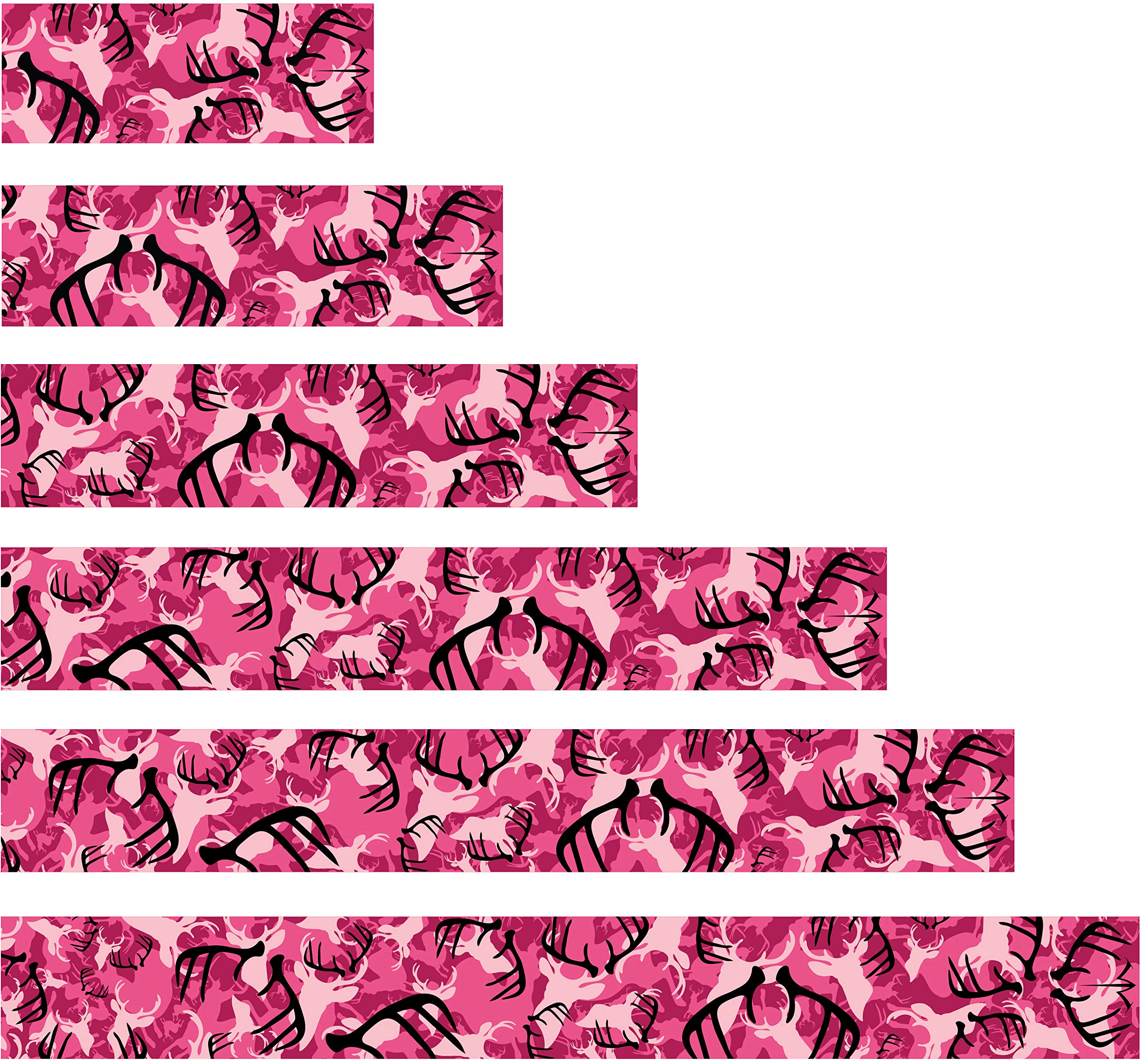 White Water Archery Non-Laminated Pink Deer Camo Arrow Wraps 15 pk Choose Length Width (9, 1.4)