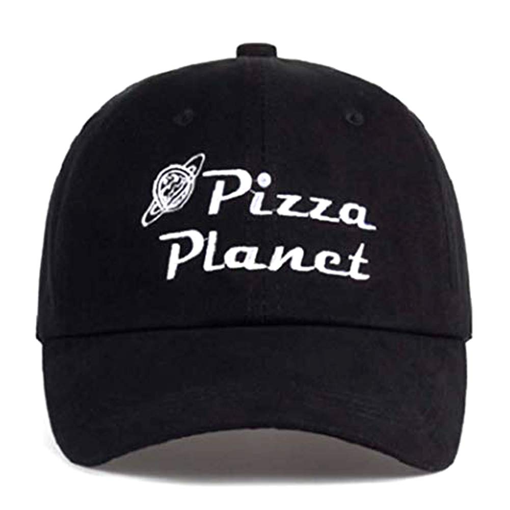 Home Fashion DIY Pepperoni Pizza Adult Cotton Embroidered Low Profile Baseball Dad Caps Adjustable (Black Style 6)