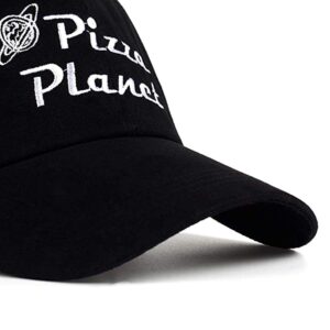 Home Fashion DIY Pepperoni Pizza Adult Cotton Embroidered Low Profile Baseball Dad Caps Adjustable (Black Style 6)