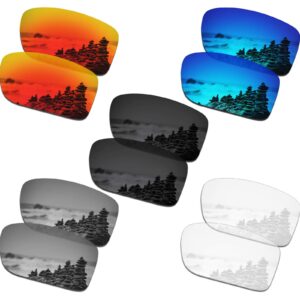 SmartVLT Set of 5 Men's Replacement Lenses for Oakley Double Edge OO9380 Sunglass Combo Pack S01