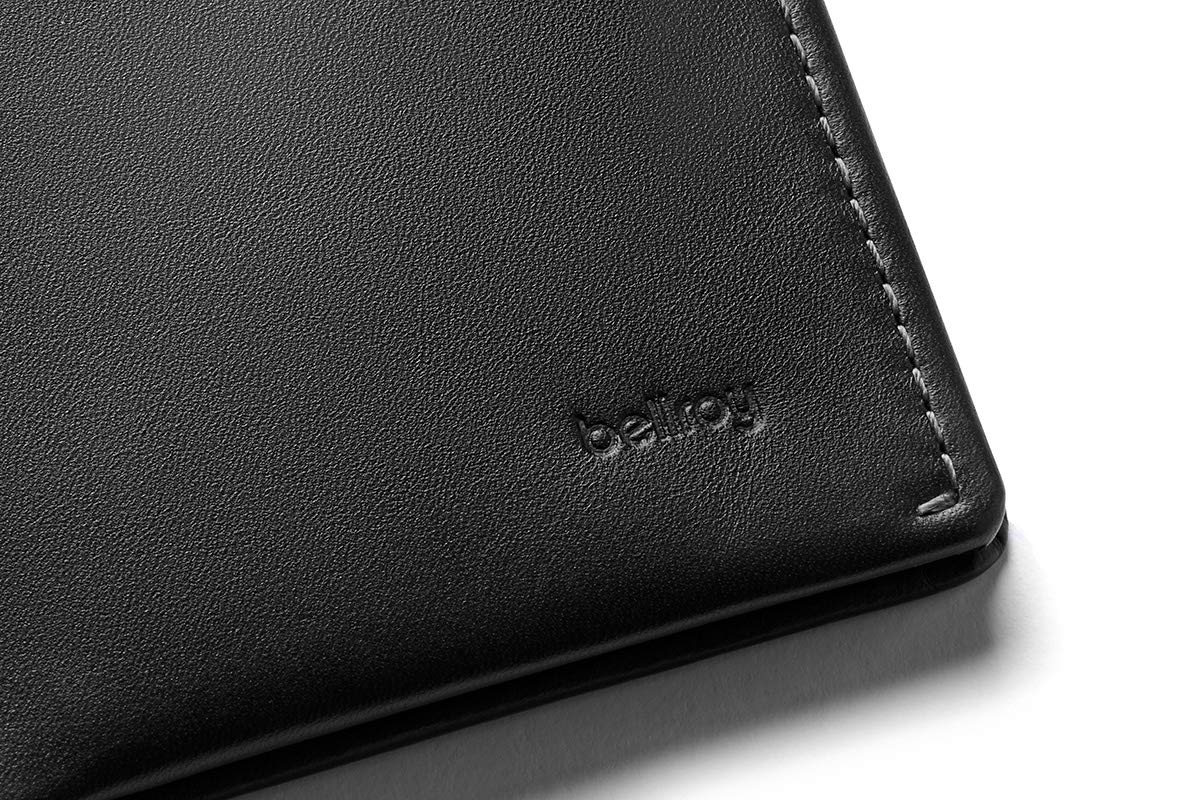 Bellroy Note Sleeve, Slim Leather Wallet, RFID Editions Available (Max. 11 Cards and Cash) - Black