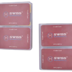 Swiss Marshall Set of 2 Heavy Duty Plastic 6 Page Hipster Wallet Inserts Side Load for Wallets MADE IN USA