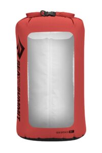 sea to summit view dry sack, see-thru dry bag, 35 liter, red