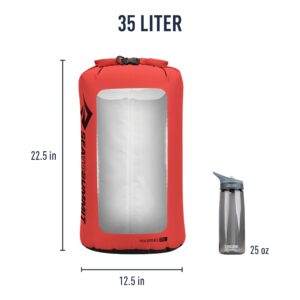 Sea to Summit View Dry Sack, See-Thru Dry Bag, 35 Liter, Red