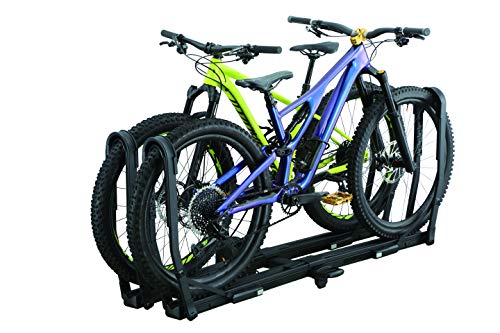 INNO INH120 Tire Hold Hitch Mount (1.25"/2") Platform Rack (2) Bike (E-bike, Fat Tire, Full Suspension, Carbon Capatible)