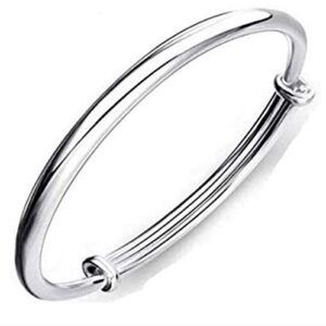 hithop simple style 925 sterling silver bangle women gift bracelets bangles