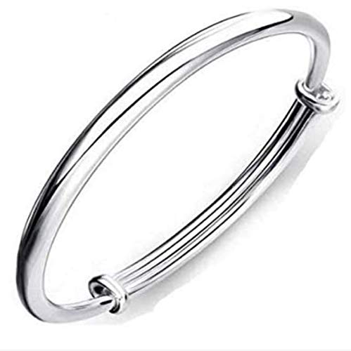 Hithop Simple Style 925 Sterling Silver Bangle Women Gift Bracelets Bangles