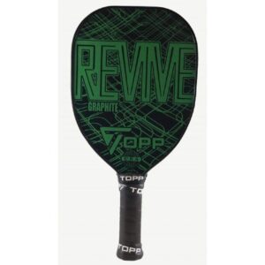 topp revive graphite teardrop pickleball paddle (green)