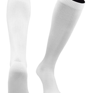 MadSportsStuff Pro Line Over the Calf Baseball Socks (White, Large)