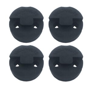 amgate 4 pack violin practice mute for violin and small viola, round tourte style rubber mute, black