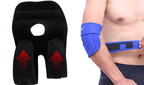 Elbow Support (1 Piece) Adjustable Elbow Brace Sports Protective Gear Pad Arthritic Pain Relief, Sports Injury Rehabilitation & Protection Tennis Basketball Golf Gym Fitness Support