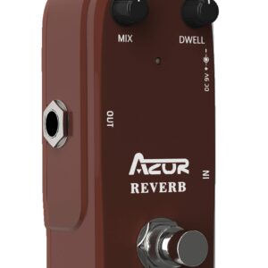 AZOR AP311 Spring Reverb Guitar Effect Pedal with True Bypass Aluminium alloy case