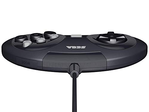 Retro-Bit Official Sega Genesis Controller 6-Button Arcade Pad for Sega Genesis - Original Port (Black)