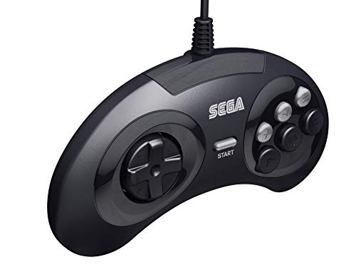 Retro-Bit Official Sega Genesis Controller 6-Button Arcade Pad for Sega Genesis - Original Port (Black)