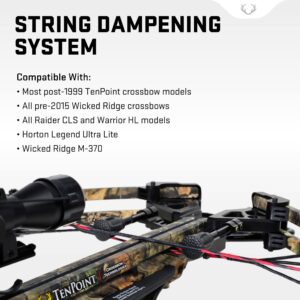 TenPoint String Dampening System - Dramatically Reduces String Noise & Oscillation - Includes Micro-Adjustable Dampening Rods with High-Impact Rubber Dampeners