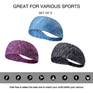 Headbands for Men Women,Sport Hair Bands for Women's,Athletic Non Slip Headbands Sweat Workout Headbands,Moisture Wicking Headband,Sweatband Headband for Running Gym